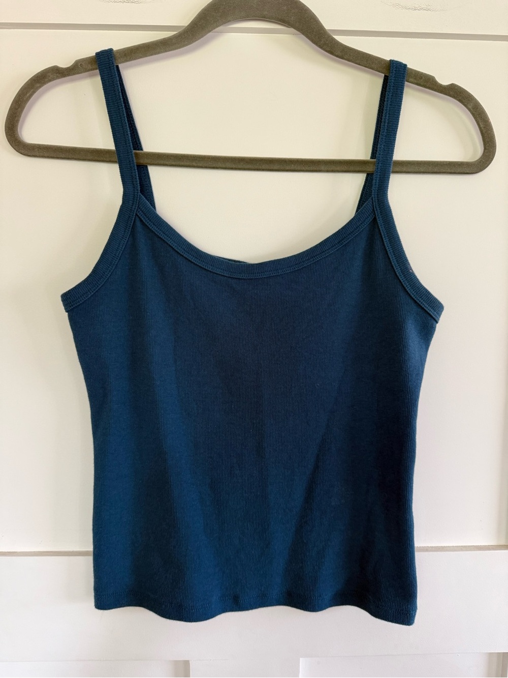 Aritzia Homestretch Ribbed Camisole Tank Top - Nocturnal Blue